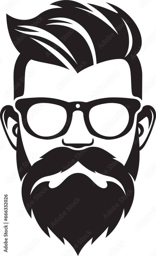 Coffee Shop Confidant Black Vector Portrait of Urban Cool Vintage Hues Monochrome Vector of Bearded Rebel Coffee Shop Confidant Black Vector Portrait of Urban Cool Vintage Hues Monochrome Vector of Bearded Rebel