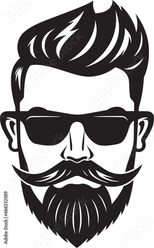 Retro Revolution Monochrome Vector Tribute to Hipster Swagger Creative Craftsmanship Black Vector Depiction of Urban Cool