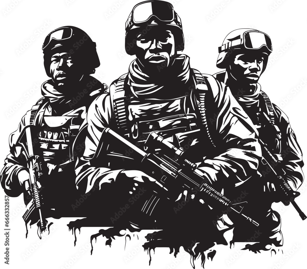 Militant Shadows Monochrome Vector Art Celebrating Armys Watch Resolute Soldiers Black Vector Depiction of Silent Resolve Militant Shadows Monochrome Vector Art Celebrating Armys Watch Resolute Soldiers Black Vector Depiction of Silent Resolve