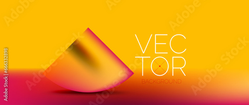 Podium background adorned with fluid gradient color geometric shapes. Eye-catching and modern design. The liquid gradients infuse element of fluidity and energy