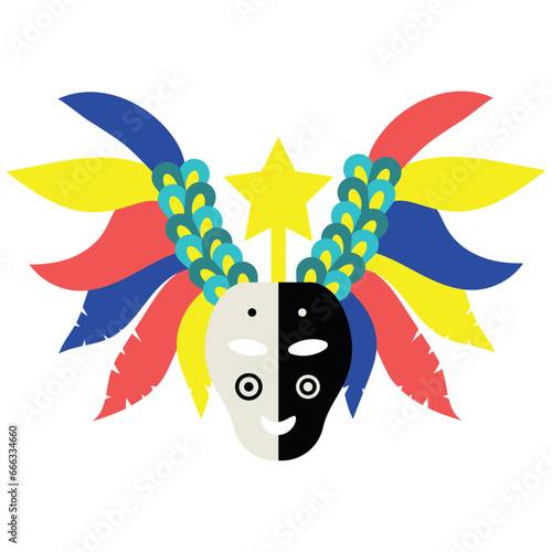 narino blancos y negros carnival mask