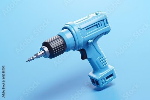 3d Isometric Drill Tools Isolated Background