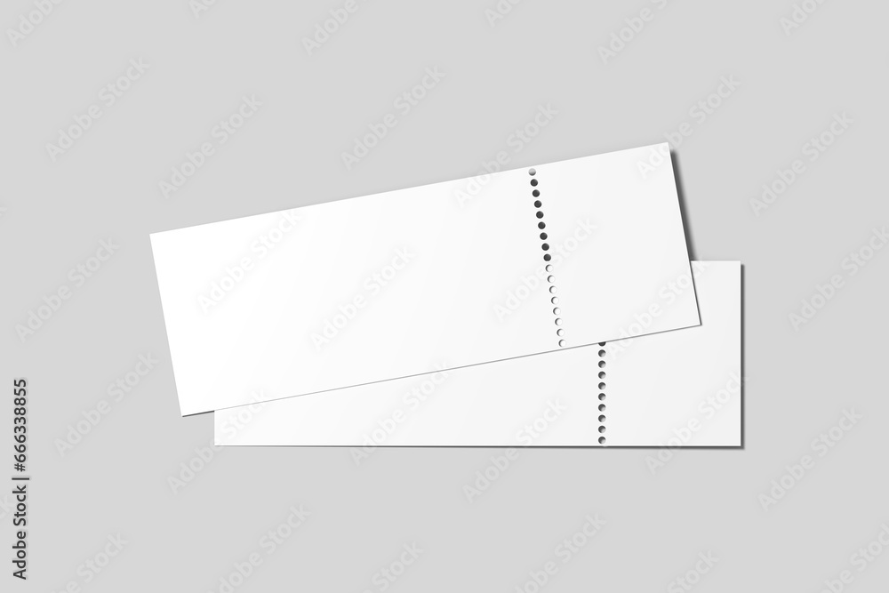 Blank ticket mockup Blank ticket mockup