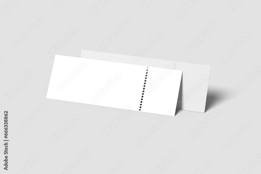 Blank ticket mockup Blank ticket mockup