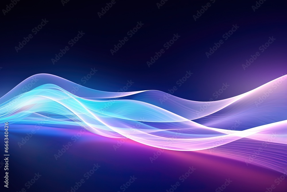 Naklejka premium Dynamic Spectrum of Colors Abstract Background, Colorful wave silk moving high speed wave lines and bokeh lights. Data transfer concept Fantastic wallpaper