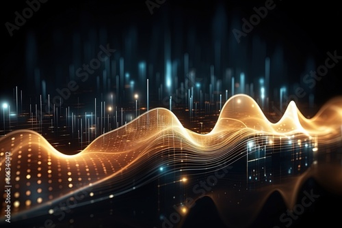 Dynamic Spectrum of Colors Abstract Background, Colorful wave silk moving high speed wave lines and bokeh lights. Data transfer concept Fantastic wallpaper