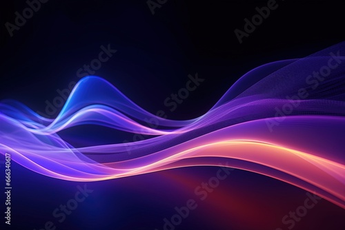 Dynamic Spectrum of Colors Abstract Background, Colorful wave silk moving high speed wave lines and bokeh lights. Data transfer concept Fantastic wallpaper