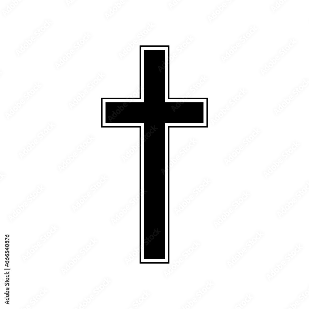 Religion, christian cross icon. vector flat trendy style illustration on white background..eps