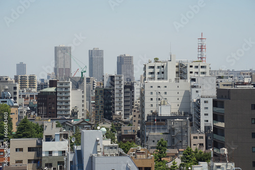 The scenery around Asakusa city center in Tokyo, Japan photo