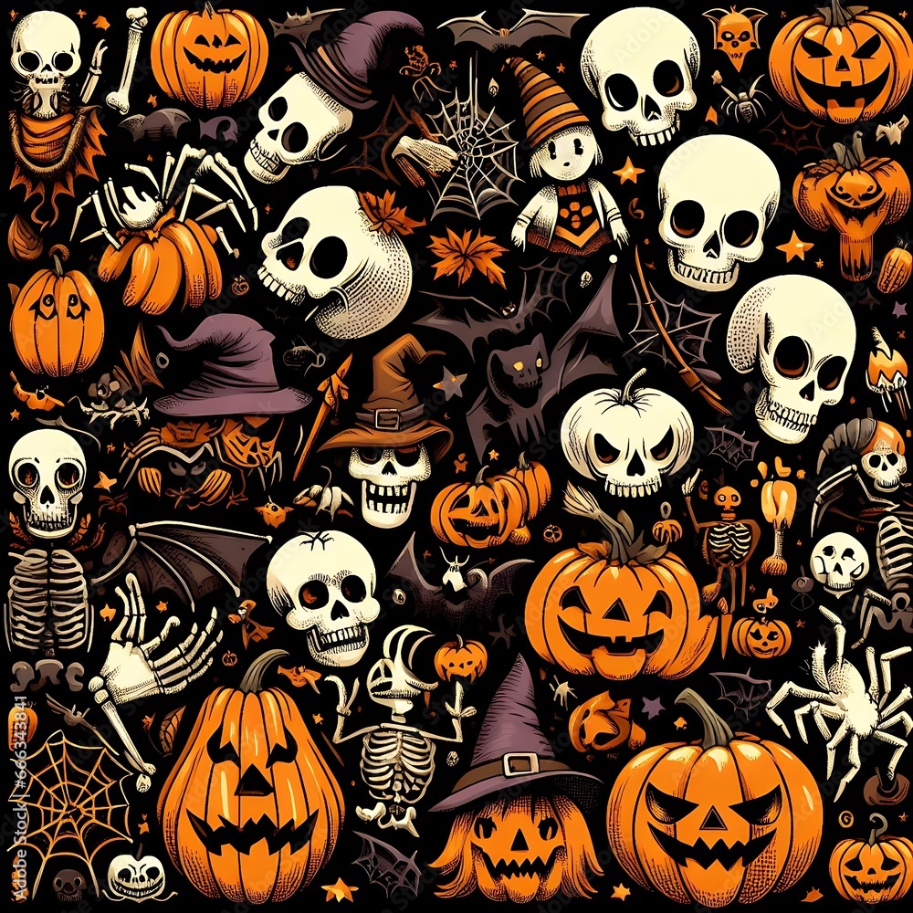 Happy Halloween with pumpkin background design Happy Halloween with pumpkin background design