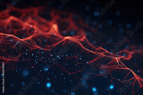 abstract futuristic Digital Network Matrix - Abstract Technology Connection Concept Data transfer concept Fantastic wallpaper