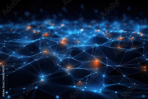 abstract futuristic Digital Network Matrix - Abstract Technology Connection Concept Data transfer concept Fantastic wallpaper