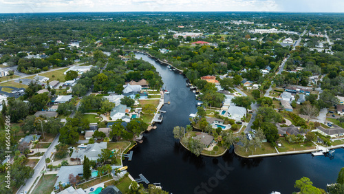 Cotee River New Port Richey Florida Aerial View
