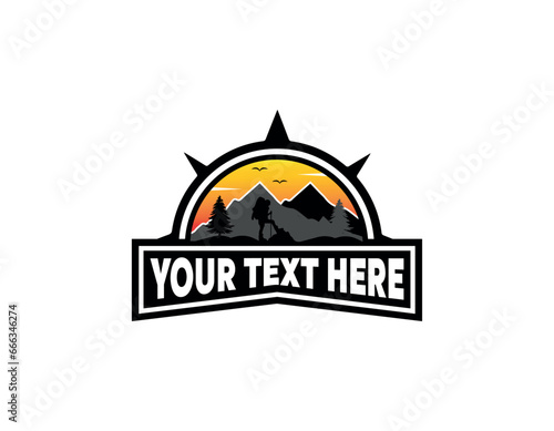 Natural, Mountain, adventure, outdoor, and travel and tourism t-shirt vector design and illustration