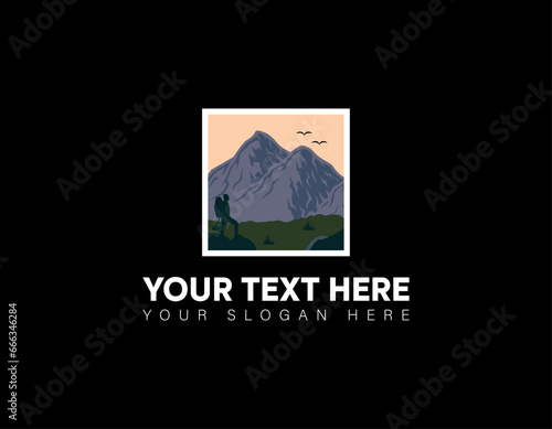 Natural, Mountain, adventure, outdoor, and travel and  tourism t-shirt vector design and illustration