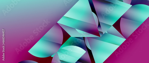 Captivating abstract backdrop composed of interlocking triangles and circles, forming an intriguing dance of shapes and patterns that exude both elegance and modernity