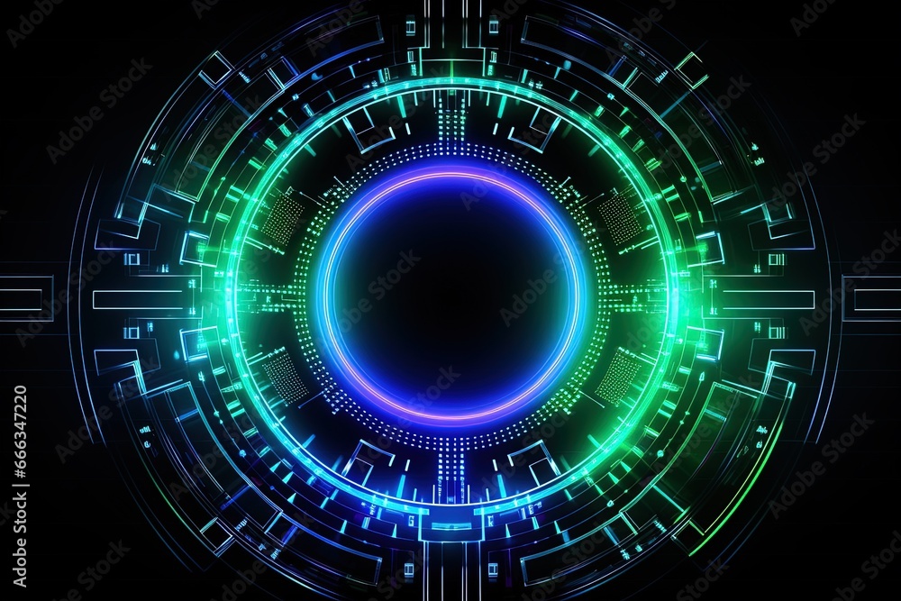Fototapeta premium abstract futuristic background with pink blue glowing neon moving high speed wave lines and bokeh lights. Data transfer concept Fantastic wallpaper