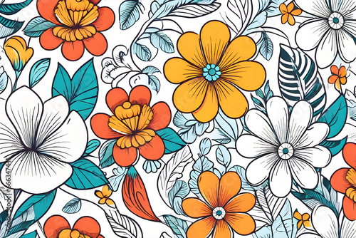 seamless pattern with flowers