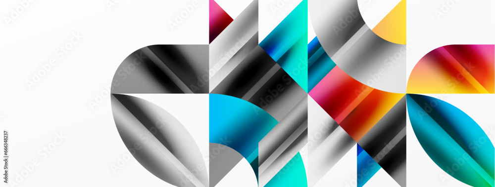 Geometric abstract background with abstract geometric shapes. Concept of creative technology, digital art, social communication, modern science for poster, cover, banner, brochure, website Geometric abstract background with abstract geometric shapes. Concept of creative technology, digital art, social communication, modern science for poster, cover, banner, brochure, website