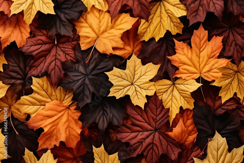 pattern of fall foliage. Generative AI