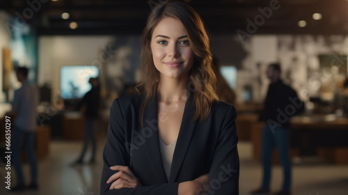 Portrait of a Young and Happy Professional Businesswoman Smiling