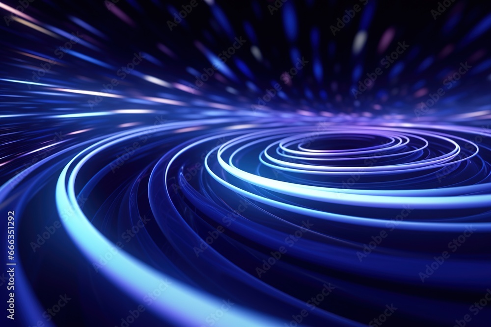 abstract futuristic background with pink blue glowing neon moving high speed wave lines and bokeh lights. Data transfer concept Fantastic wallpaper