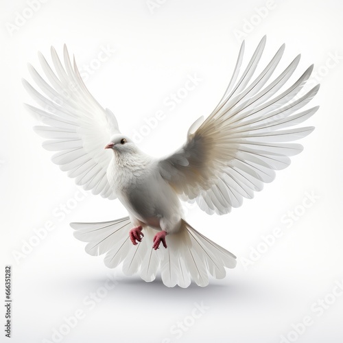 White Dove Fly Isolated White Background, Hd , On White Background  © Moon Art Pic