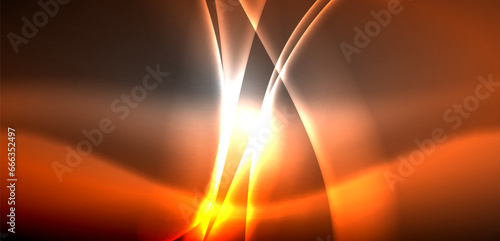 Neon-lit waves surge across background, mesmerizing dance of luminescence and motion. Dynamic backdrop captures essence of energy and modern aesthetics