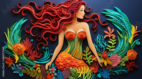 Paper Crafted Mermaid