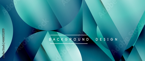 Captivating abstract backdrop composed of interlocking triangles and circles, forming an intriguing dance of shapes and patterns that exude both elegance and modernity