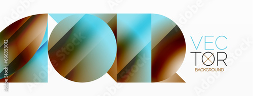 Serene gradient template. Circles and triangles mingle in minimalist perfection. Gentle fusion of forms and hues creates balanced yet captivating backdrop, embodying modern sophistication
