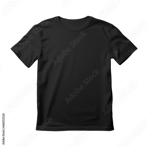 Black t-shirt mockup isolated on transparent background,transparency  © SaraY Studio 