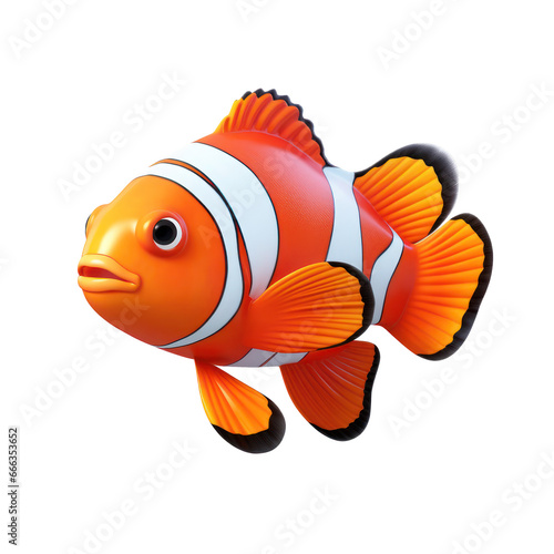 Clown fish isolated on transparent background,transparency 