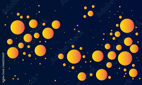 Dark blue background with yellow ball ornament