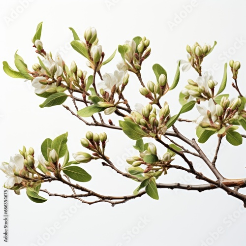 Branch Tree With Buds Isolated White Background, Hd , On White Background 