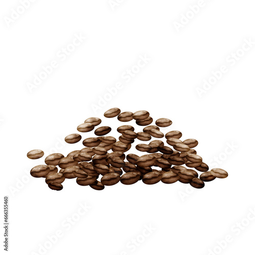 coffee beans on white background