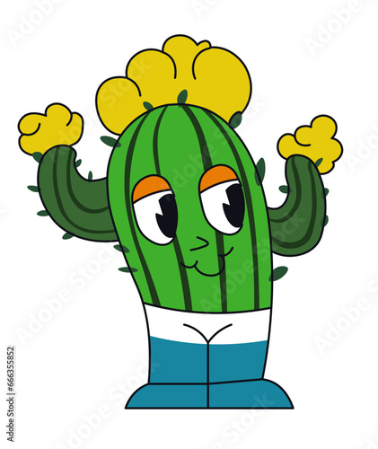 Funny fairy tale character in the form of cactus photo