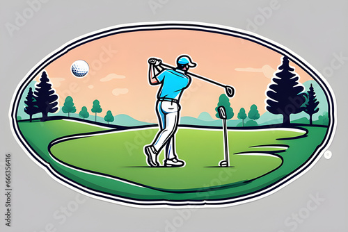 golf course illustration