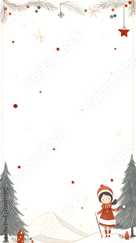 Xmas card with santa claus | generative AI