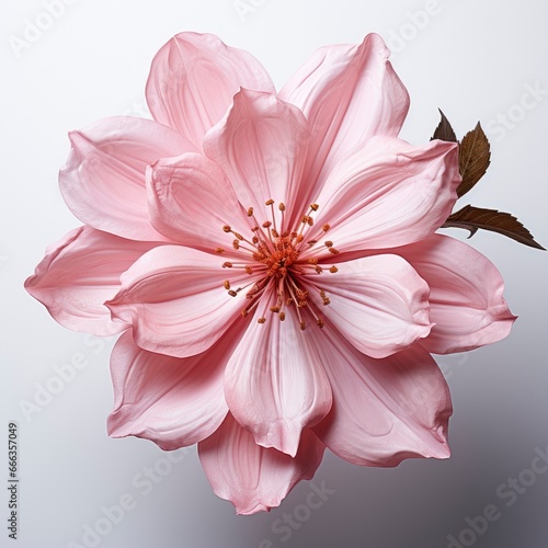 Flower With Pink Petals That Says Flowerphotoreal, Hd , On White Background 