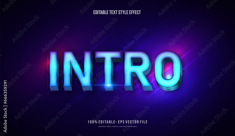 Modern Gradient bright color with futuristic theme mockup text. Editable 3d text effect styles