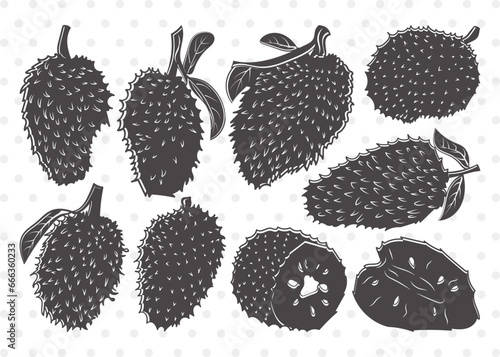 Soursop Clipart SVG Cut File | Soursop Graviola Svg | Guanabana Svg | Graviola Svg | Muricata | Bundle | Eps | Dxf | Png