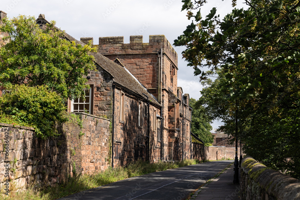 quiet street in old town, Carlisle, Cumbria, UK quiet street in old town, Carlisle, Cumbria, UK
