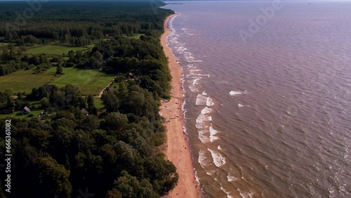 Sea coast in Vidzeme Latvian Nature Park. Tuja sea coast. The most beautiful places in Europe photo