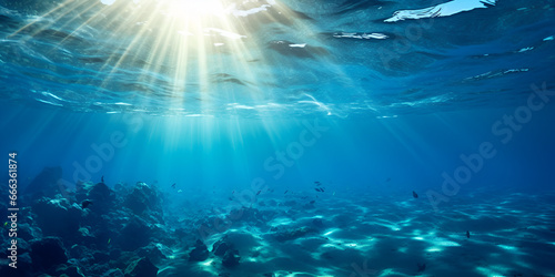 underwater view of the sun Submerged Sun Underwater View