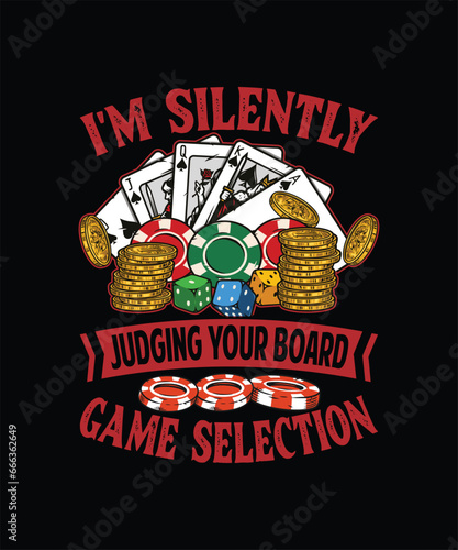 poker t-shirt design, card, leisure, gambling, dice, royal, black, illustration, 