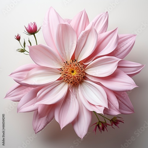 White Flower With Pink Center Flower Bottomphotore  Hd   On White Background 