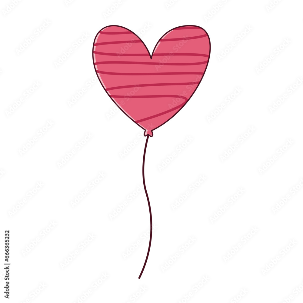 Balloon Valentine's Day Illustration