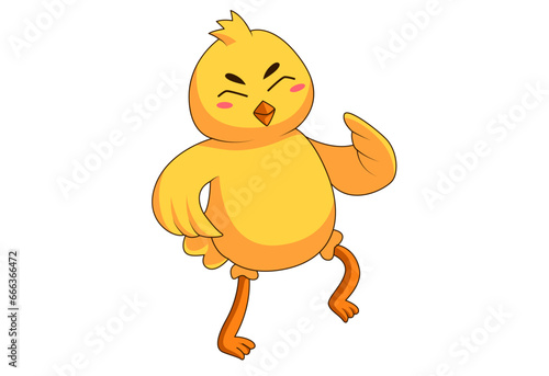 Cute Chick Character Design Illustration