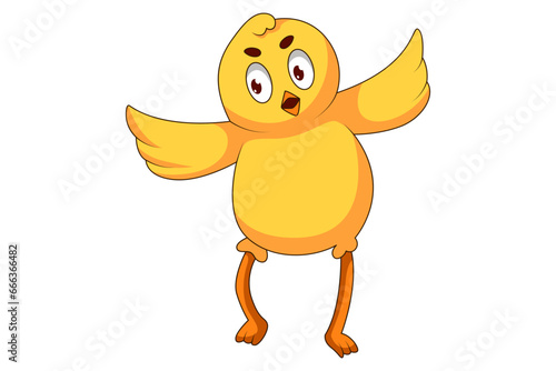 Cute Chick Character Design Illustration